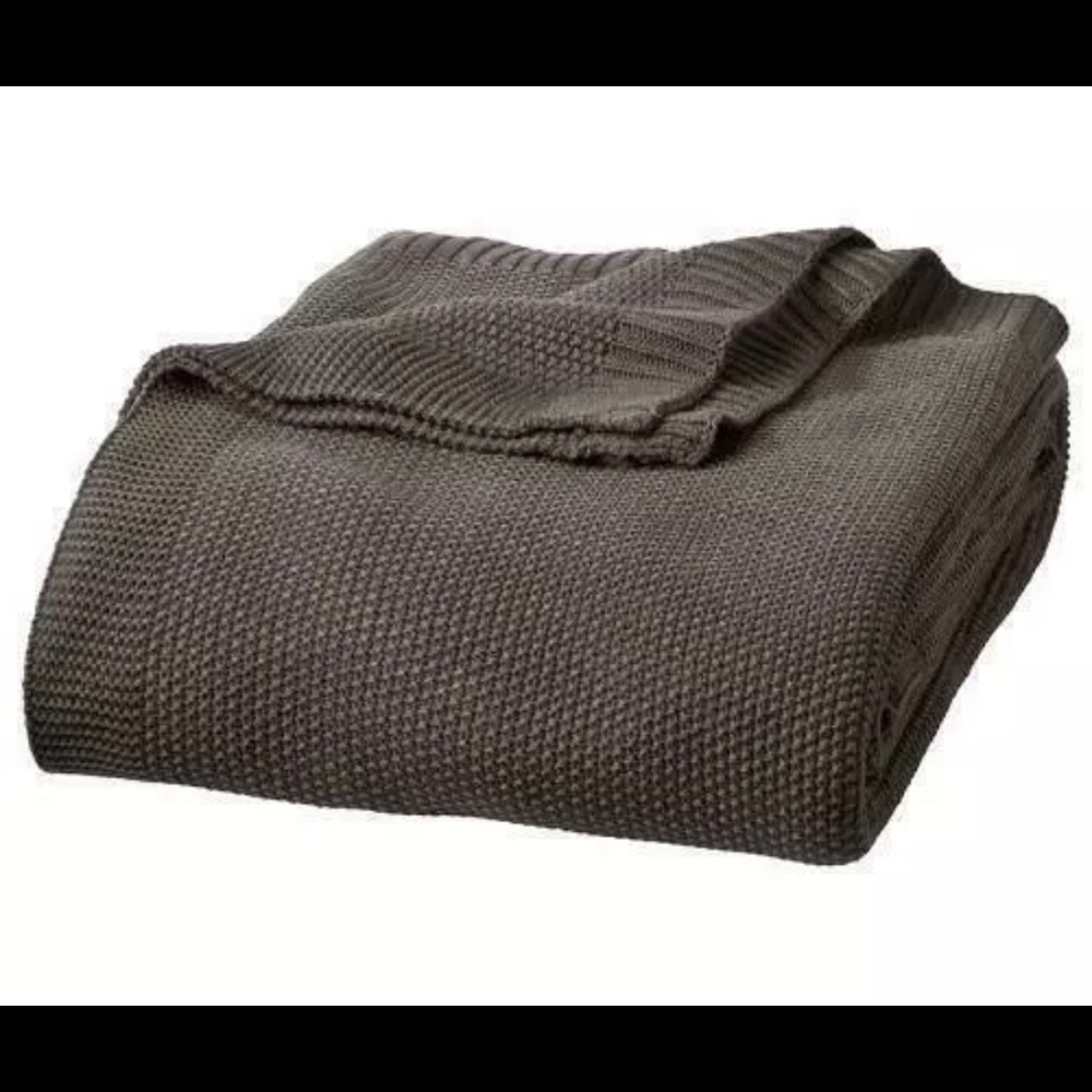 ISO -sweater knit blanket dark warm mushroom grey